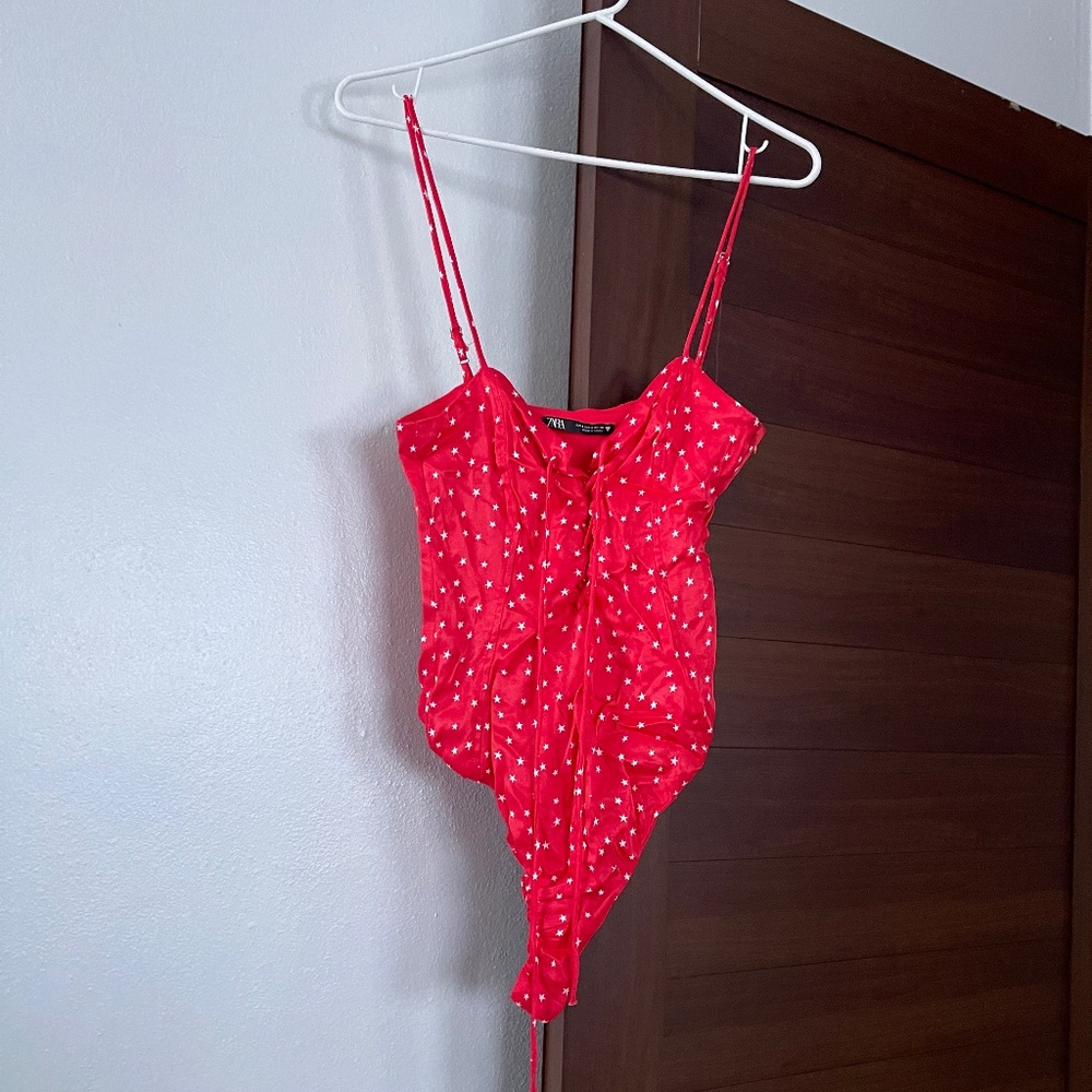 Zara star satin bodysuit
